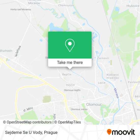 Карта Sejdeme Se U Vody