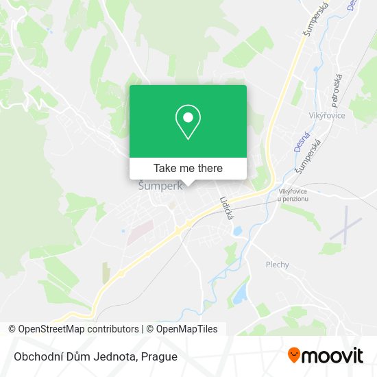 Obchodní Dům Jednota map