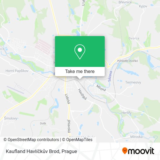 Kaufland Havlíčkův Brod map
