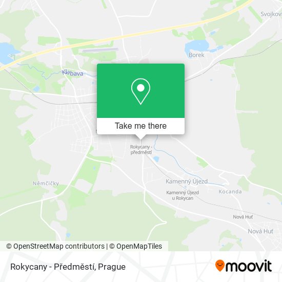 Rokycany - Předměstí map