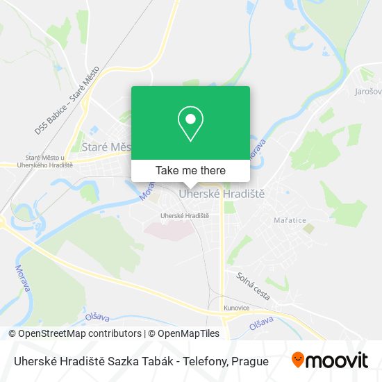 Uherské Hradiště Sazka Tabák - Telefony map