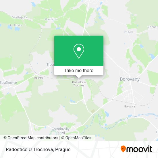 Карта Radostice U Trocnova