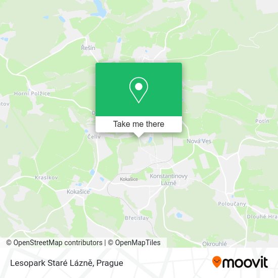Lesopark Staré Lázně map