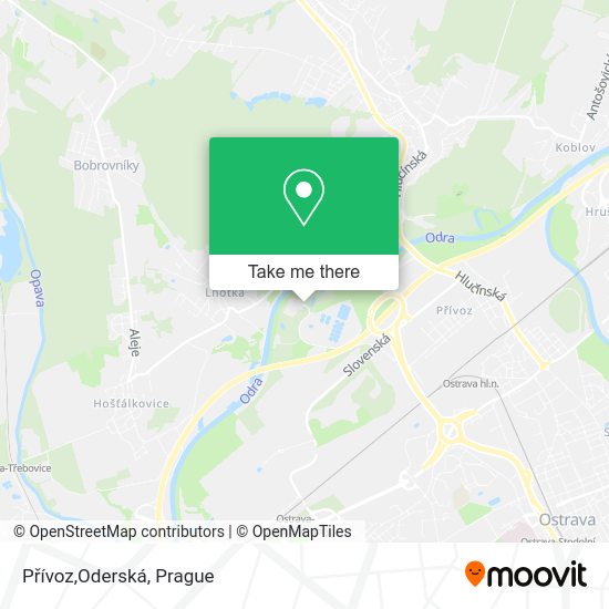 Přívoz,Oderská map