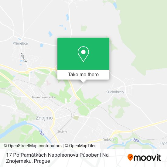 17 Po Památkách Napoleonova Působení Na Znojemsku map