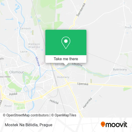 Карта Mostek Na Bělidla