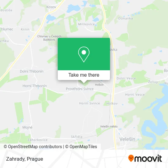 Карта Zahrady