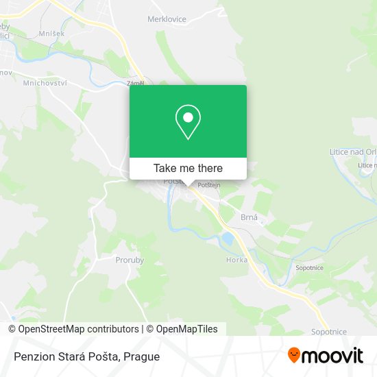 Карта Penzion Stará Pošta