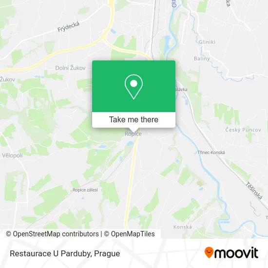 Карта Restaurace U Parduby