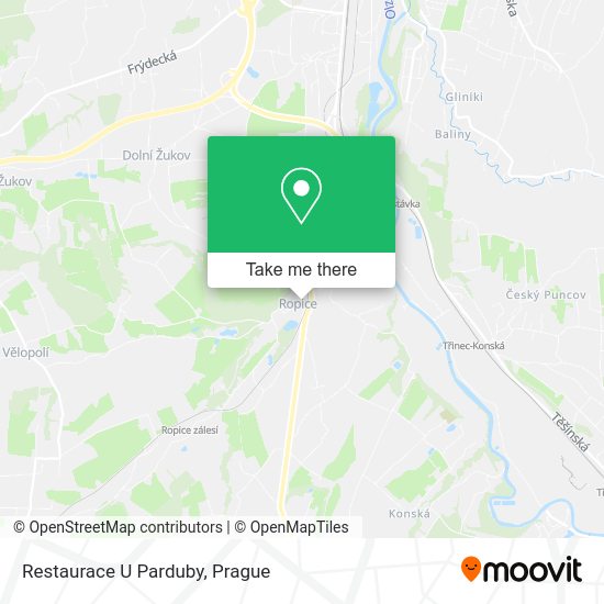 Карта Restaurace U Parduby