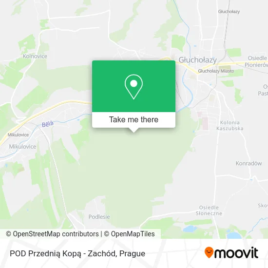 Карта POD Przednią Kopą - Zachód