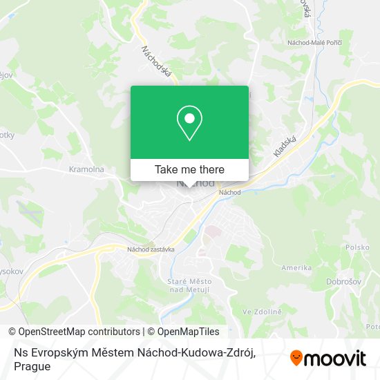Ns Evropským Městem Náchod-Kudowa-Zdrój map