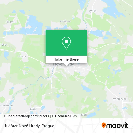 Карта Klášter Nové Hrady