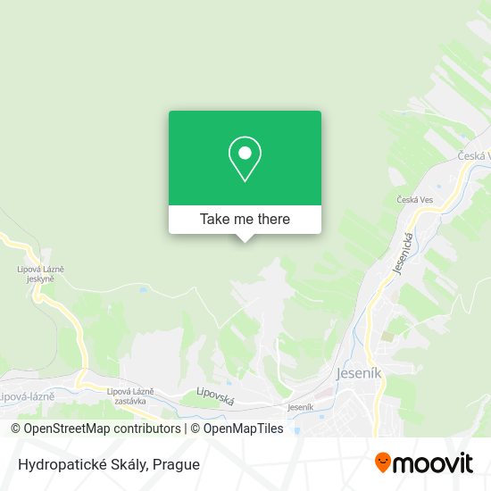 Hydropatické Skály map