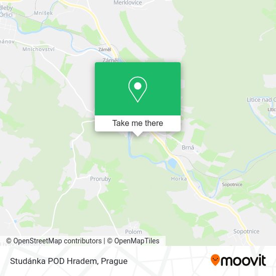 Studánka POD Hradem map