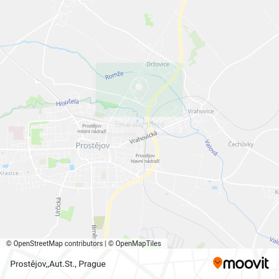 Карта Prostějov,,Aut.St.
