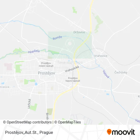 Карта Prostějov,,Aut.St.
