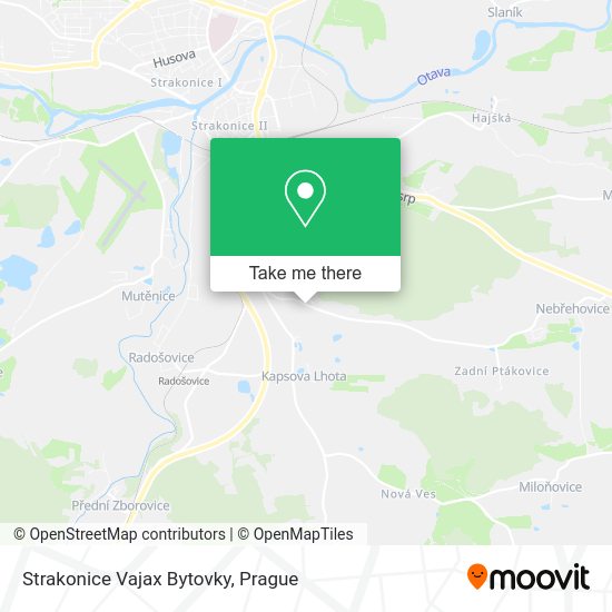 Strakonice Vajax Bytovky map