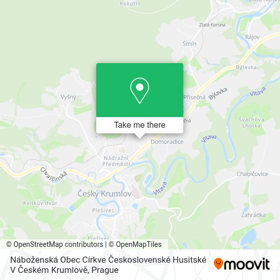 Náboženská Obec Církve Československé Husitské V Českém Krumlově map