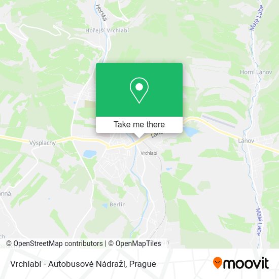 Vrchlabí - Autobusové Nádraží map