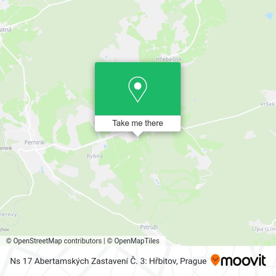 Ns 17 Abertamských Zastavení Č. 3: Hřbitov map
