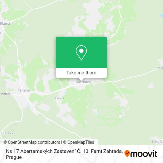Ns 17 Abertamských Zastavení Č. 13: Farní Zahrada map