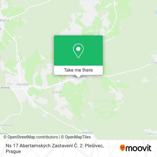 Ns 17 Abertamských Zastavení Č. 2: Plešivec map
