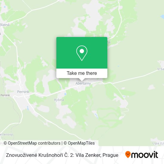Znovuoživené Krušnohoří Č. 2: Vila Zenker map