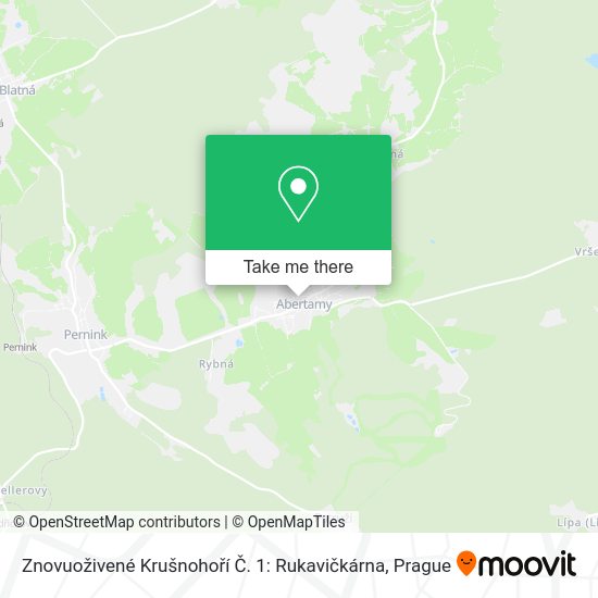 Znovuoživené Krušnohoří Č. 1: Rukavičkárna map