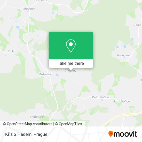 Kříž S Hadem map