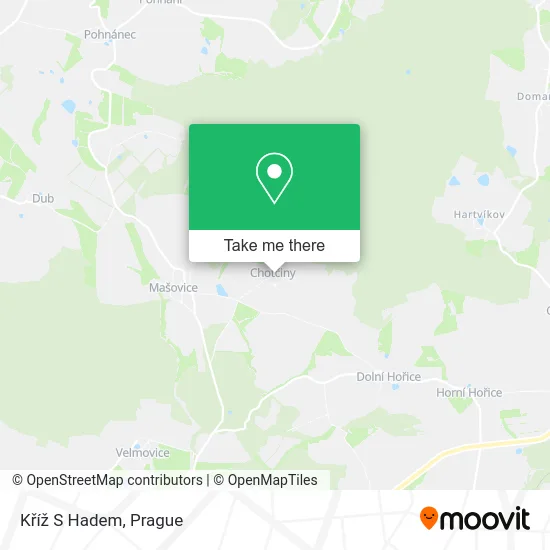 Kříž S Hadem map