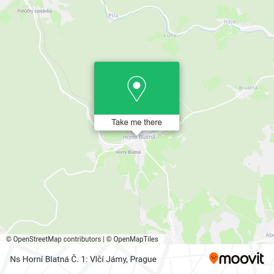Ns Horní Blatná Č. 1: Vlčí Jámy map