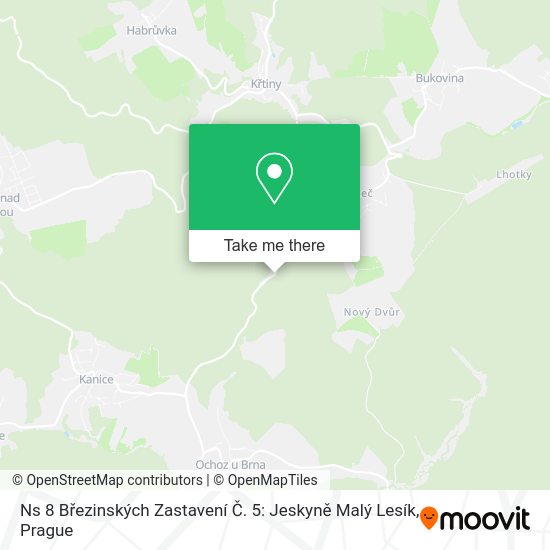 Ns 8 Březinských Zastavení Č. 5: Jeskyně Malý Lesík map