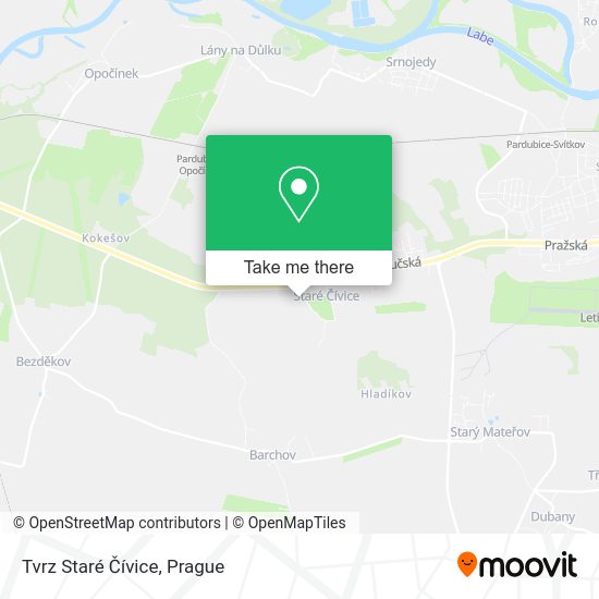 Tvrz Staré Čívice map