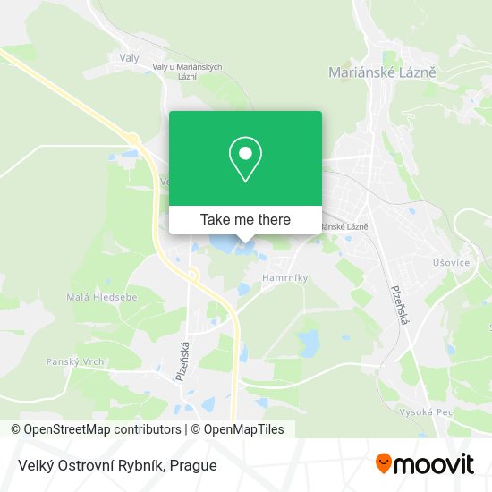 Velký Ostrovní Rybník map