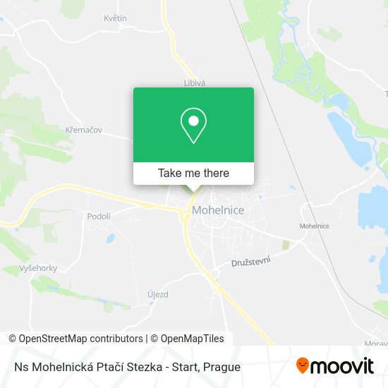 Ns Mohelnická Ptačí Stezka - Start map