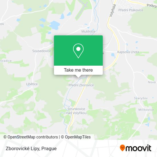 Zborovické Lípy map