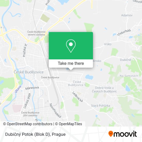 Dubičný Potok (Blok D) map