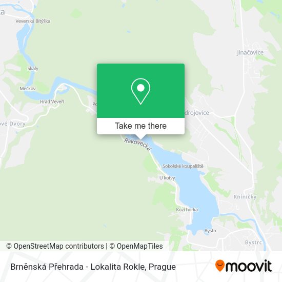 Brněnská Přehrada - Lokalita Rokle map