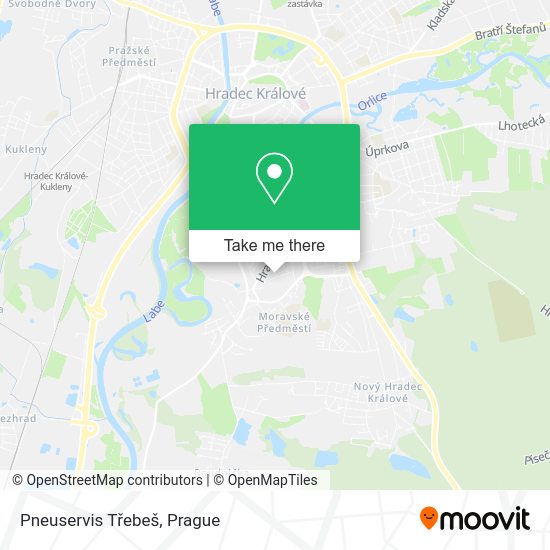 Pneuservis Třebeš map