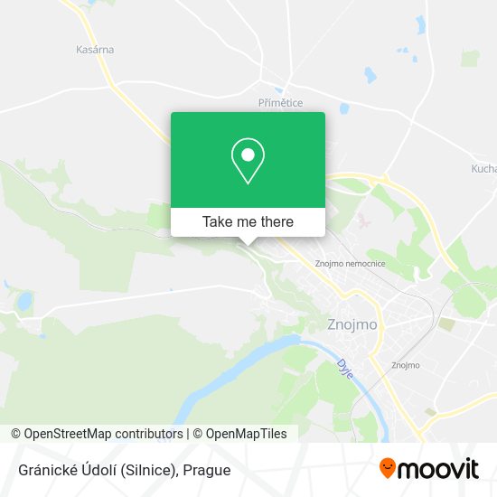 Gránické Údolí (Silnice) map