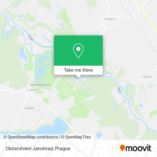 Občerstvení Janohrad map