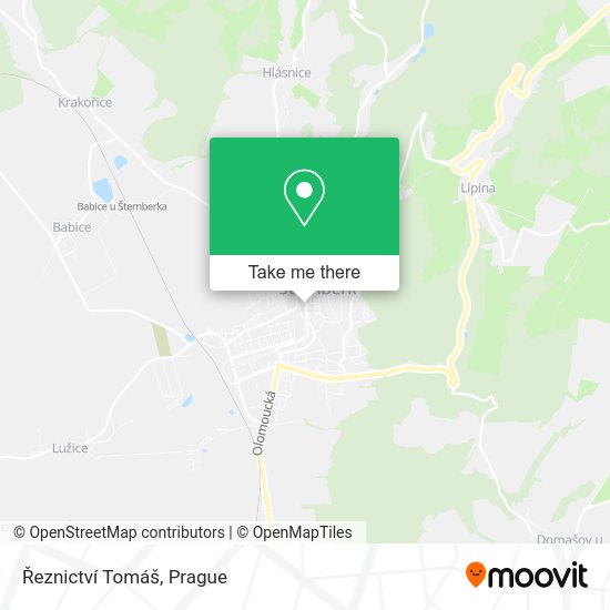 Řeznictví Tomáš map