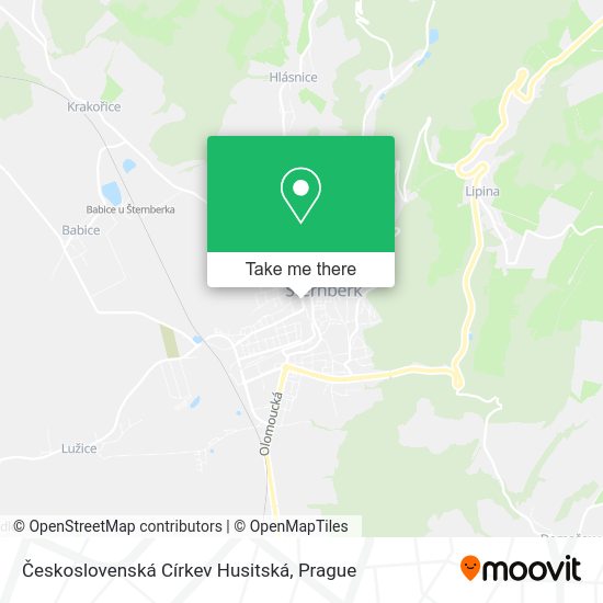Československá Církev Husitská map