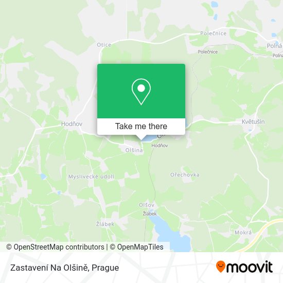 Zastavení Na Olšině map