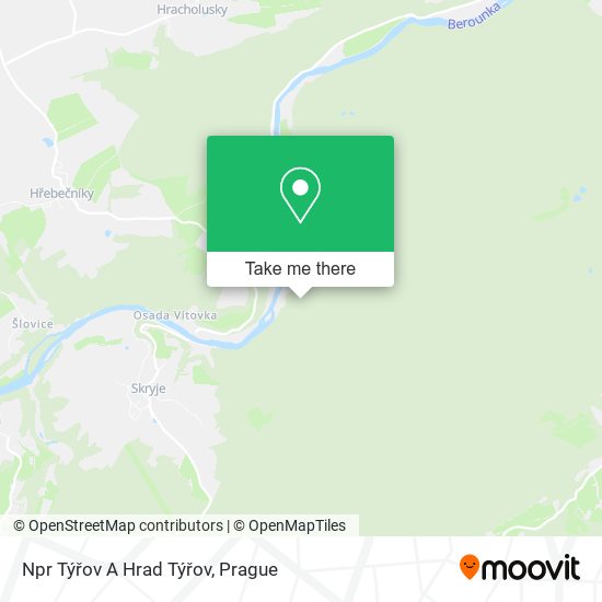 Npr Týřov A Hrad Týřov map
