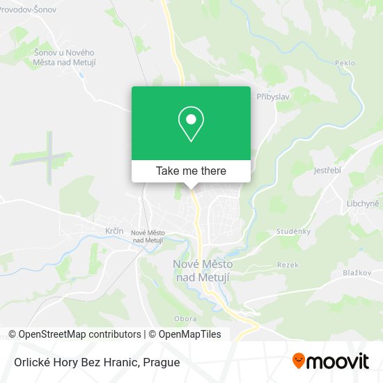 Orlické Hory Bez Hranic map