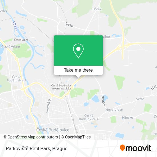 Parkoviště Retil Park map