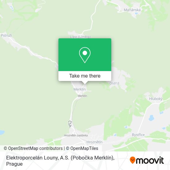 Elektroporcelán Louny, A.S. (Pobočka Merklín) map