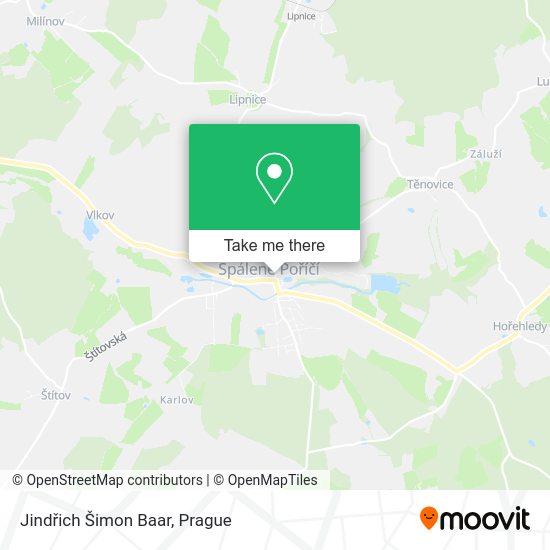 Jindřich Šimon Baar map